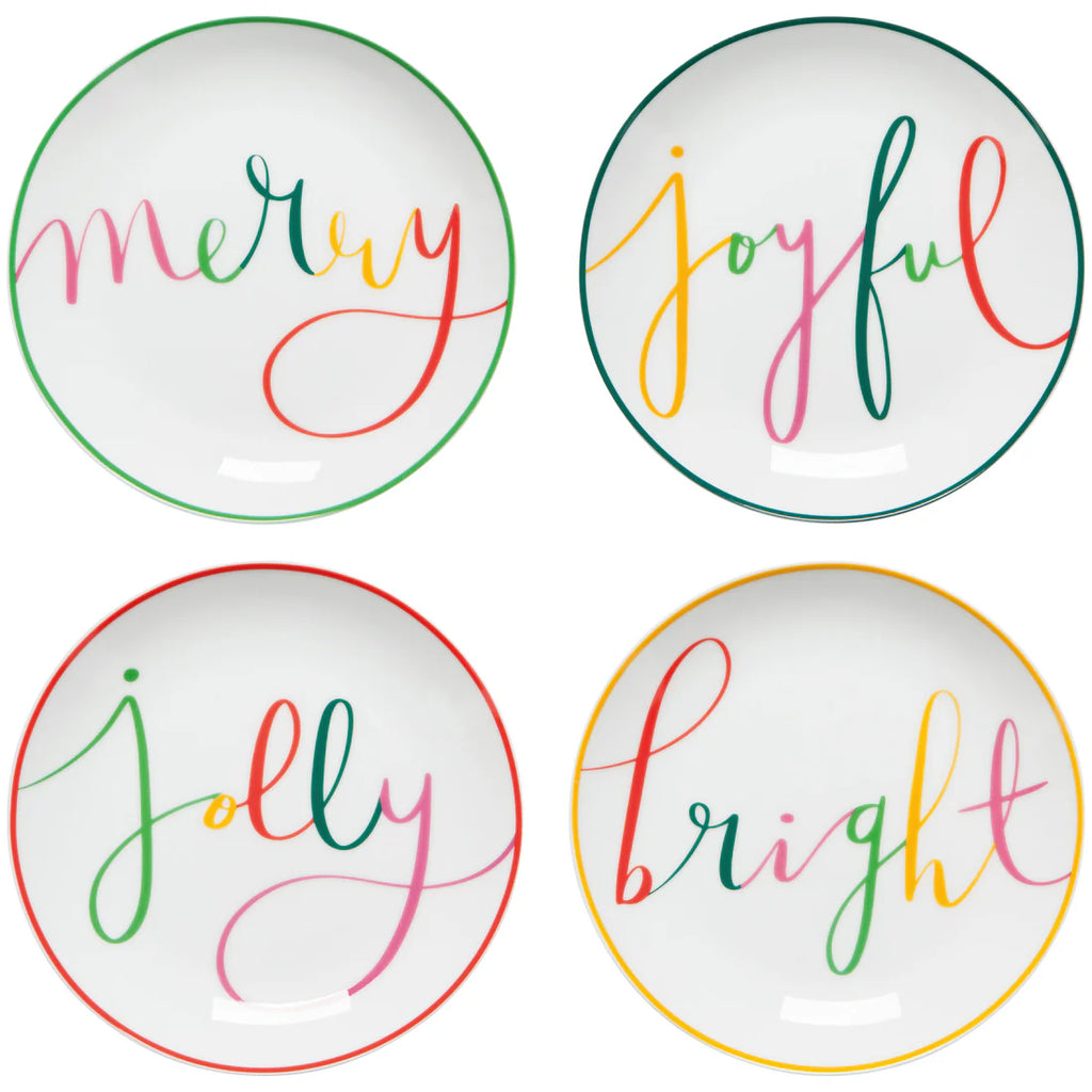 Merry Everything Christmas Appetizer Plates Set