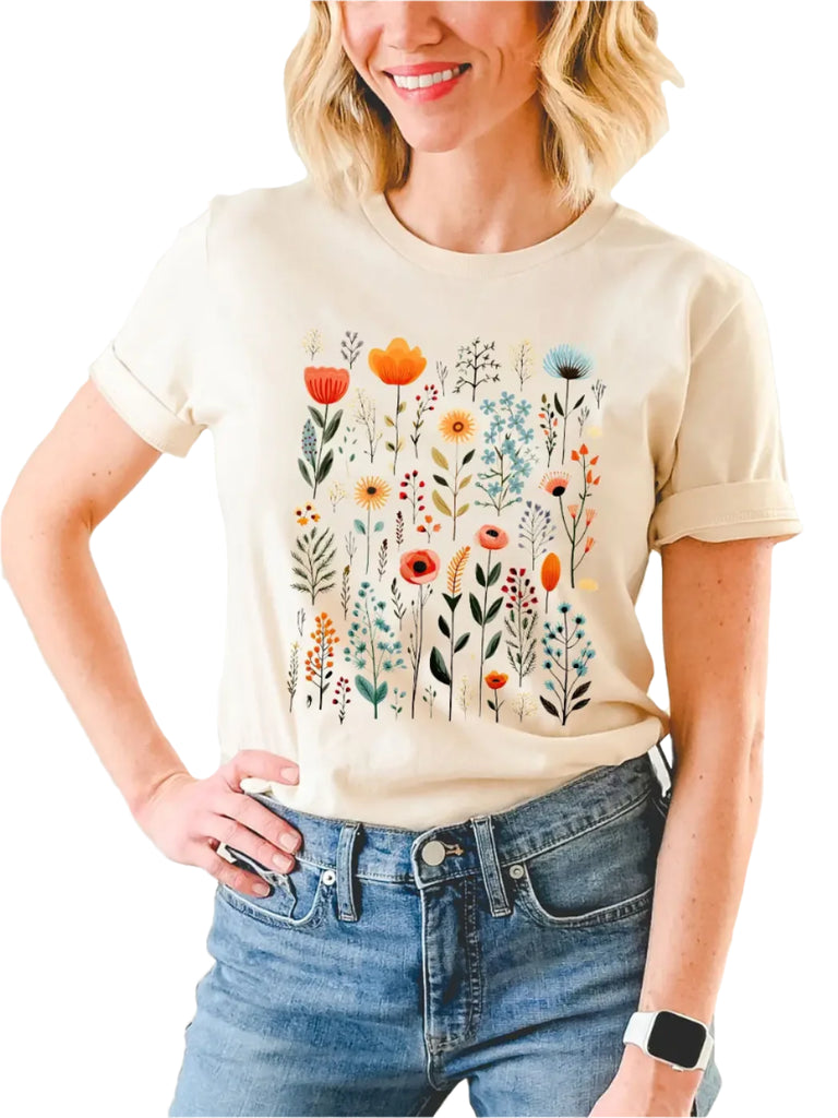 Spring Flower Field Graphic Tee