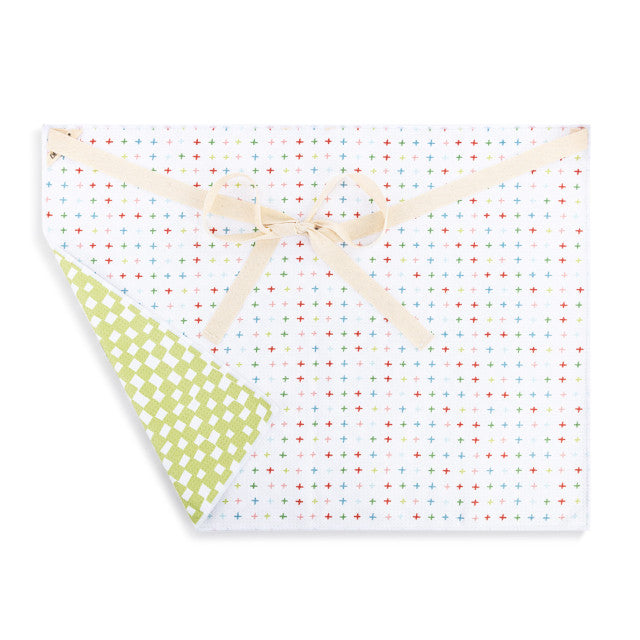 Green Checker Half Apron