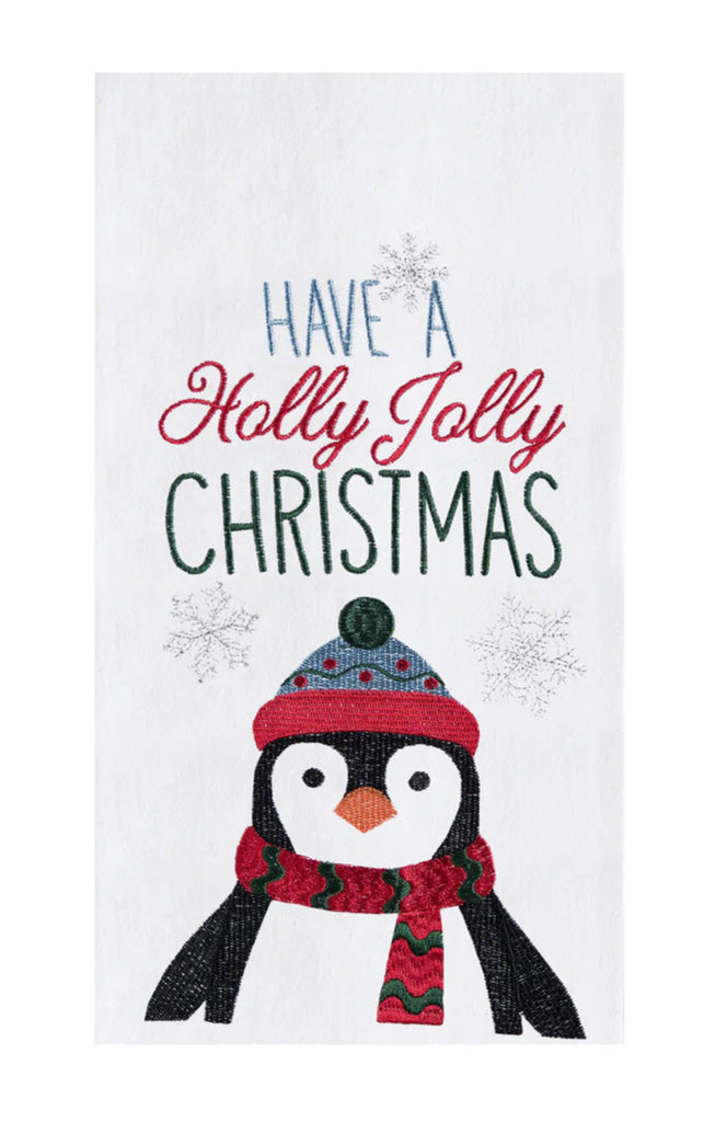 Holly Jolly Penguin Towel