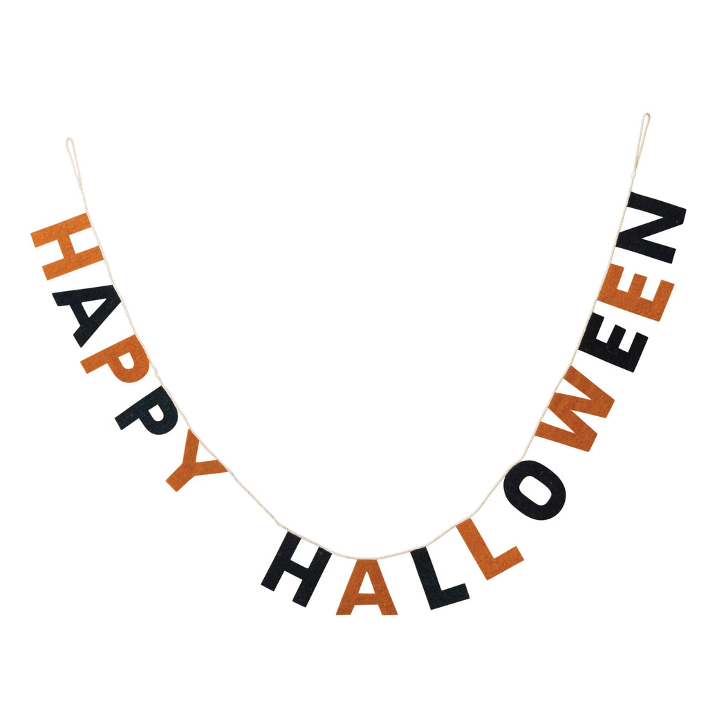 Happy Halloween Felt Banner  Creative Co-Op   