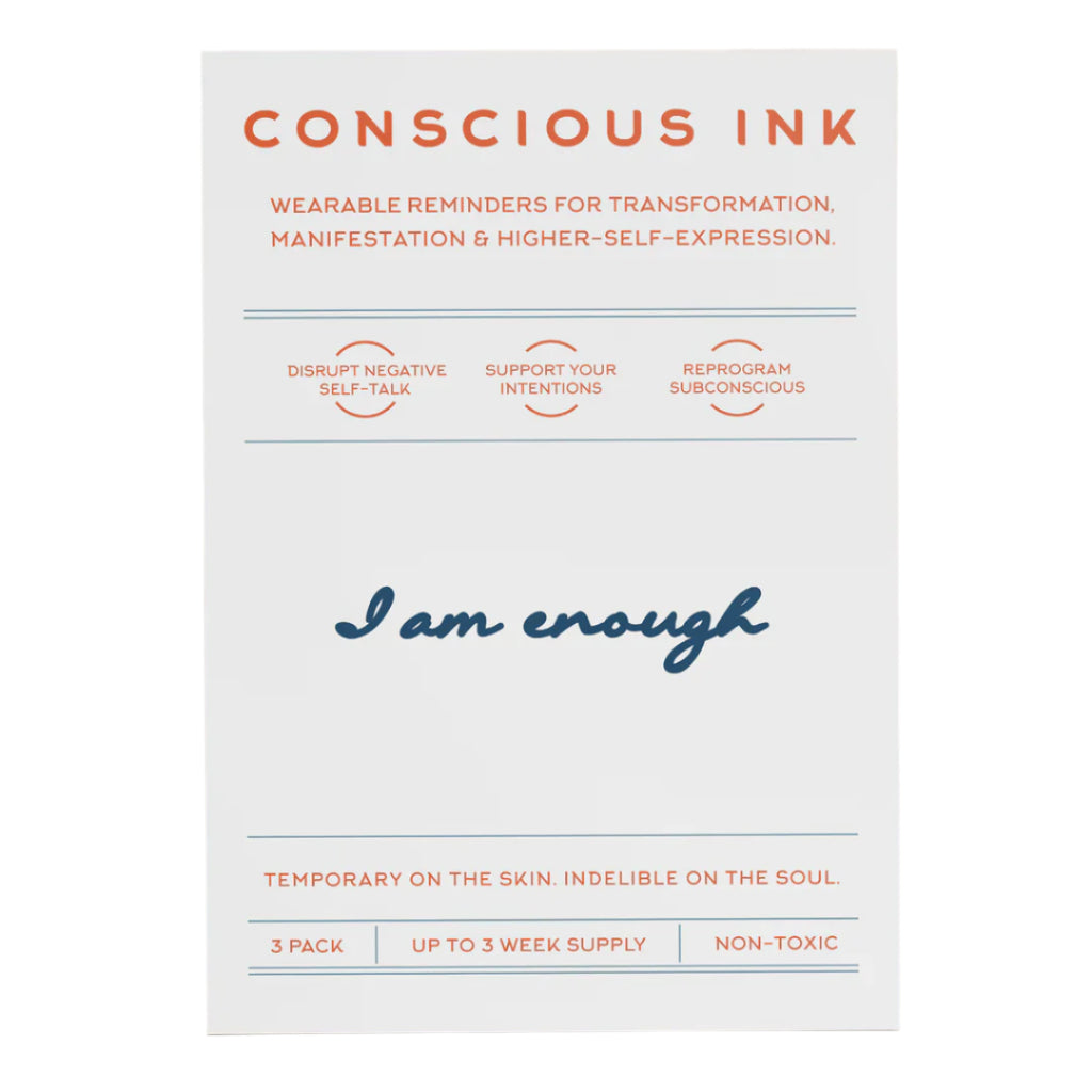 a card that says conscious ink on it