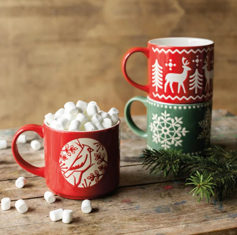 Scandinavian Holiday Mugs  Now Designs   