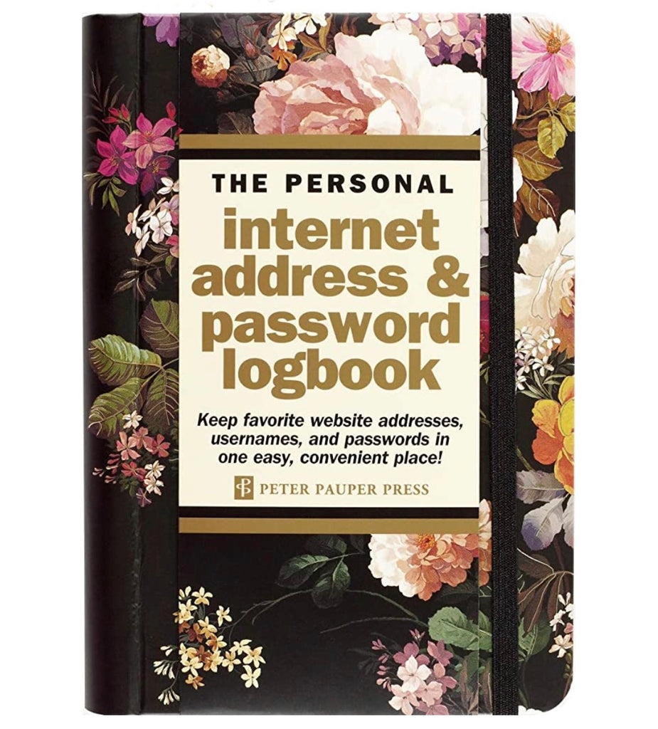 Floral Internet Address and Password Logbook  Peter Pauper Press   