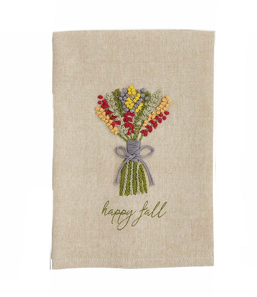 Fall French Knot Towels  Mud Pie Happy Fall  