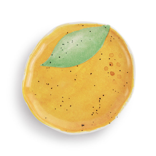 Orange Ceramic Plate 8in