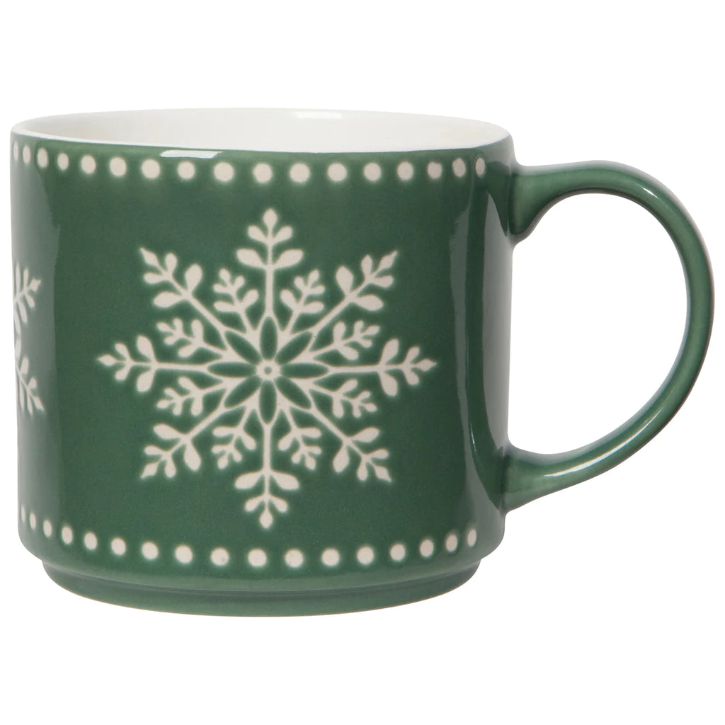 Scandinavian Holiday Mugs  Now Designs Snowflake  