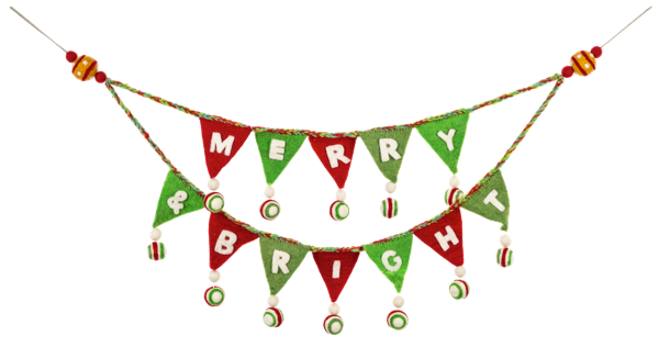 Merry & Bright Garland  Ganz   