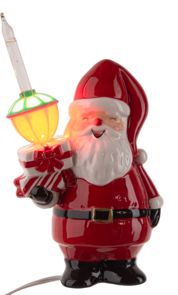 Bubble Light Ceramic Santa  Ganz   