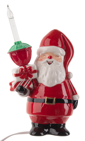 Bubble Light Ceramic Santa  Ganz   