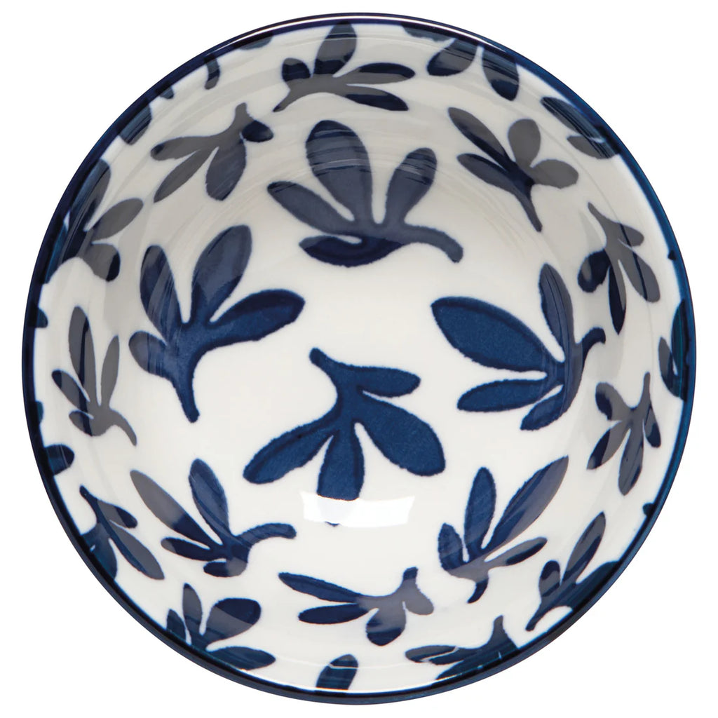 Blue Floral Stamped Bowl 3.5"
