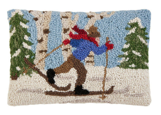 X-Country Skier Hook Pillow