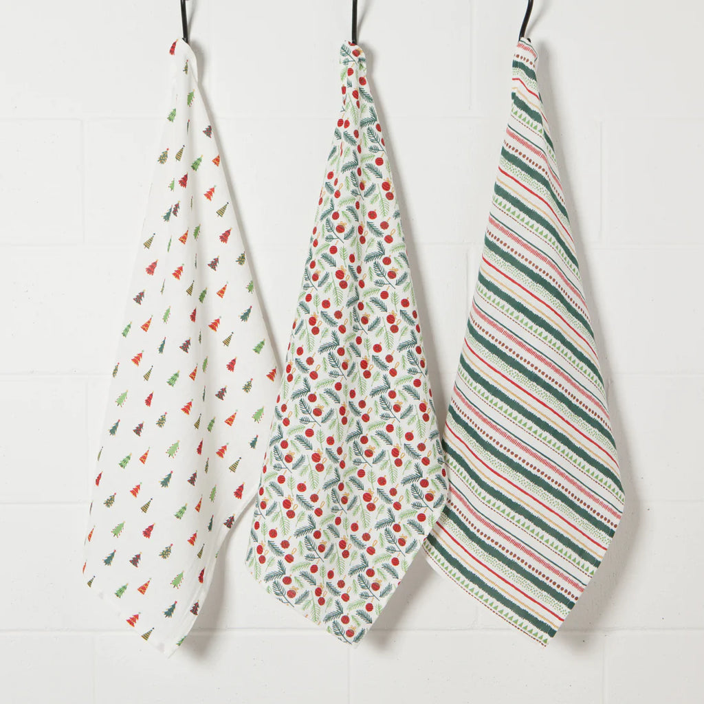 Merry & Bright Dish Towels  Now Designs   