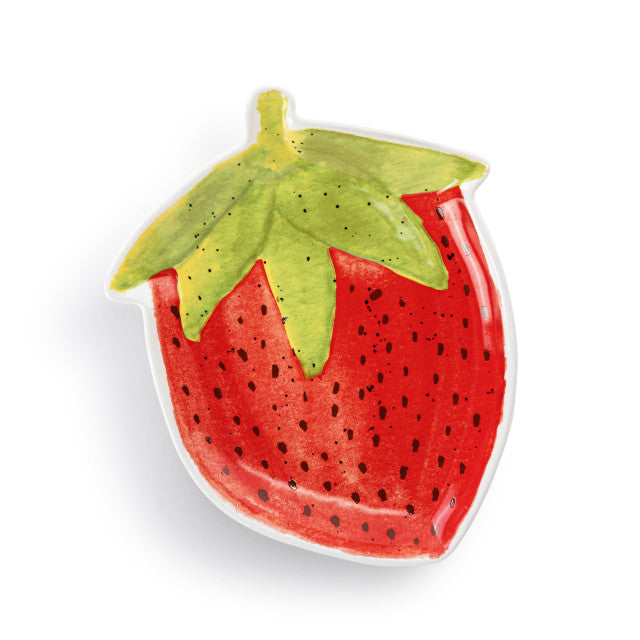 Strawberry Ceramic Plate 8in