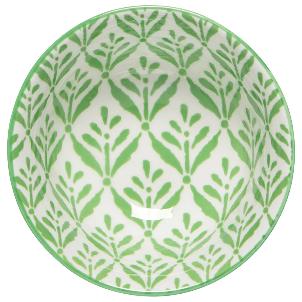 Green Leaf Stamped Bowl 3.5"