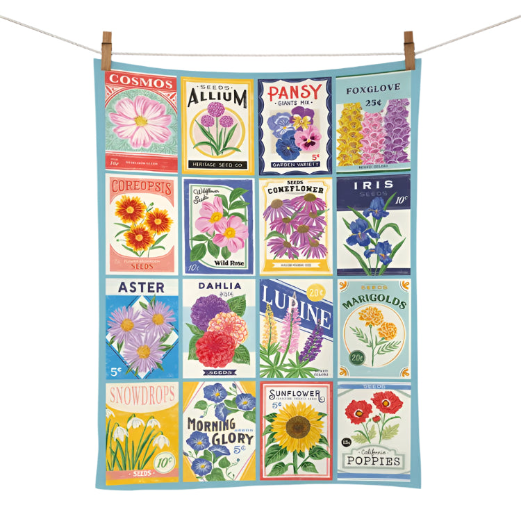 Seed Packets Kitchen Towel