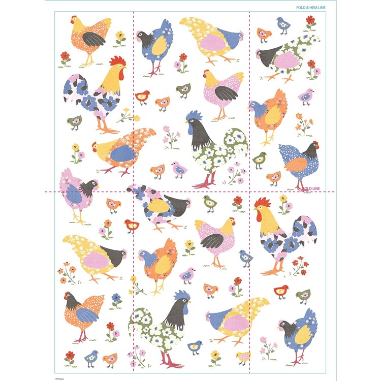 Hens & Chicks Kitchen Towel