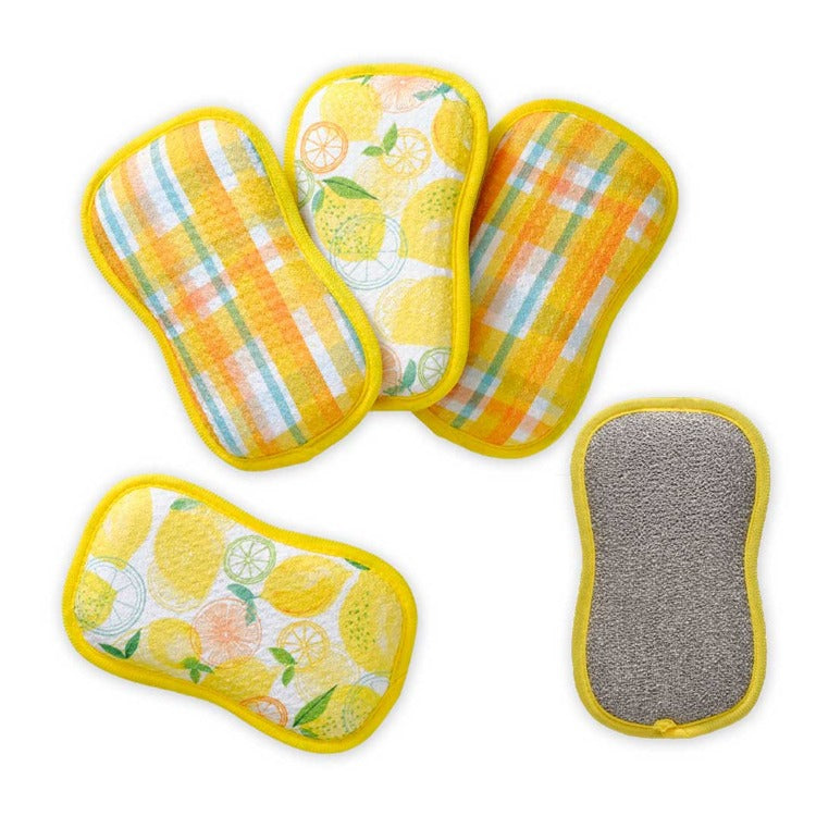 Lemon Plaid Scrubbies