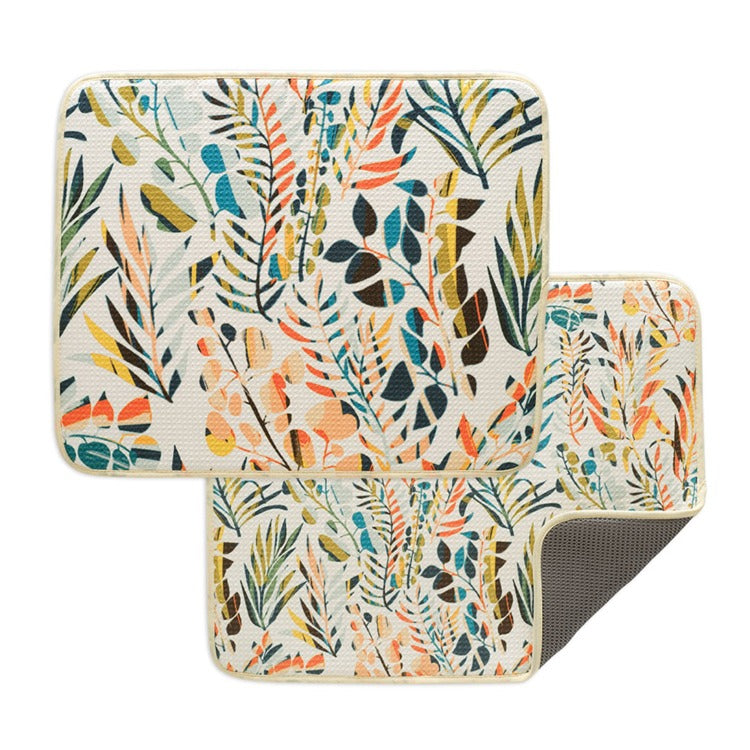 Colorful Leaves Dish Mat