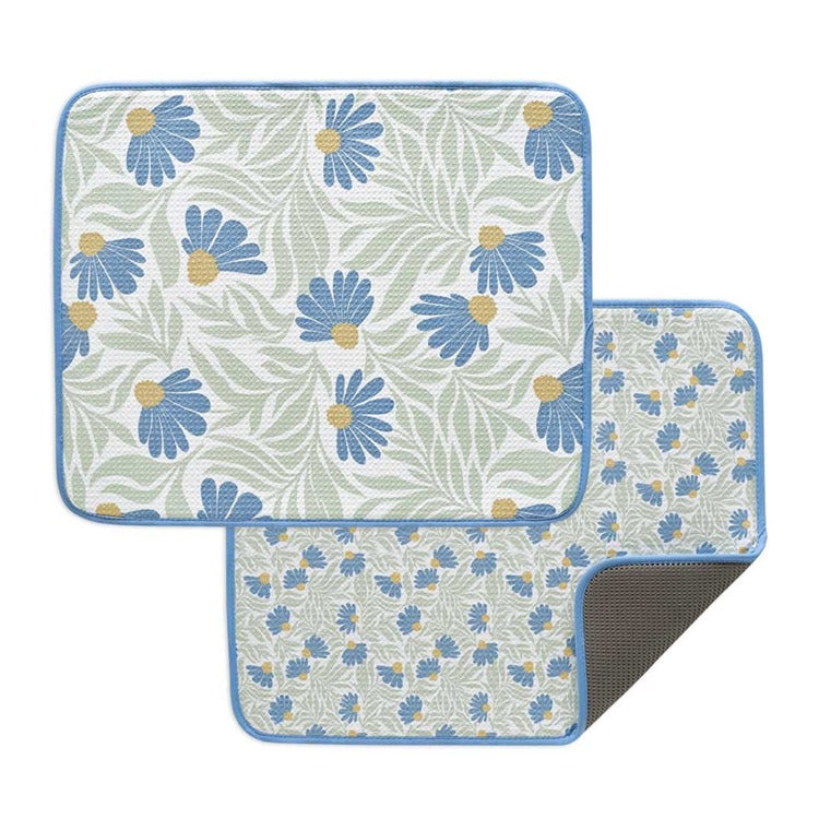 Blue Coneflower Dish Mat