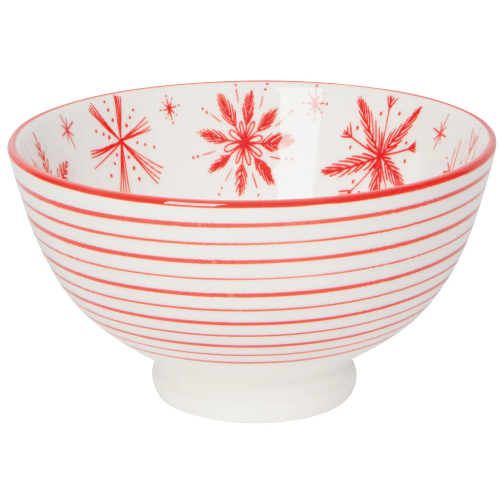 Holiday Stamped Bowl  Now Designs Snowflakes  