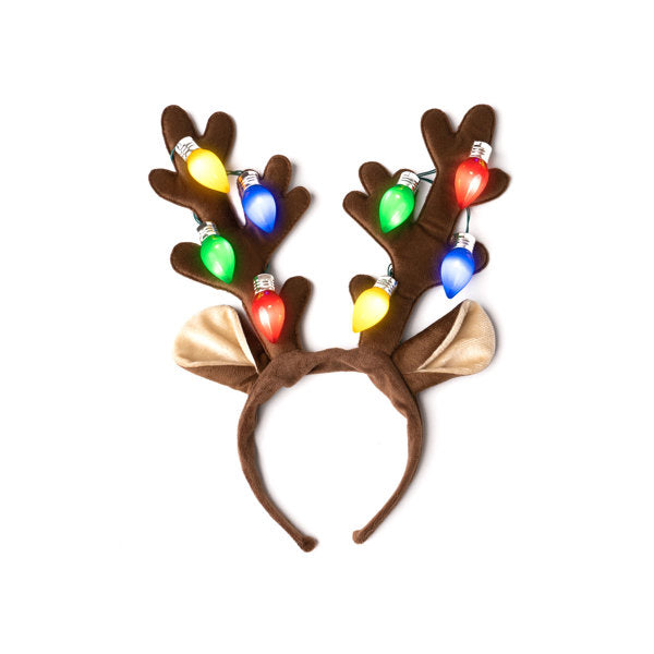 Jumbo Light Up Bulb Antler Headband  DM Merchandising   