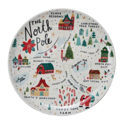 North Pole Stoneware Plate