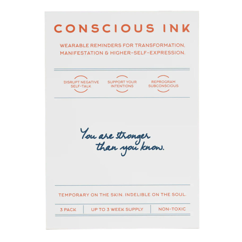 a card that says conscious ink on it
