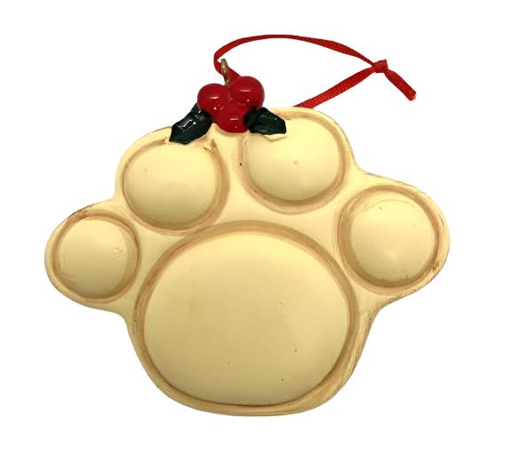 Paw Print Personalized Ornament  GSM Pers Orn   