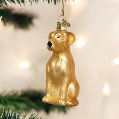 Yellow Labrador Ornament  Old World Christmas   