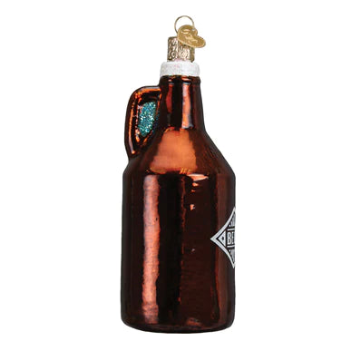 Beer Growler Glass Ornament  Old World Christmas   