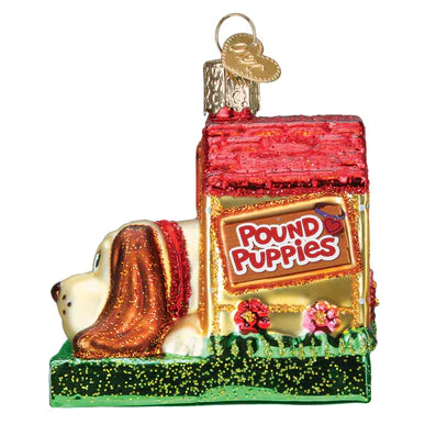 Pound Puppies Glass Ornament  Old World Christmas   