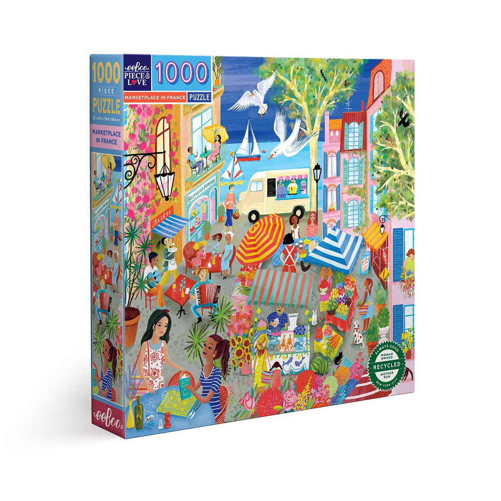 Marketplace in France 1000 Piece Puzzle  Eeboo   