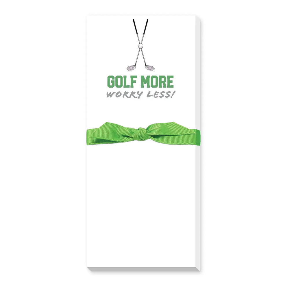 Golf More, Worry Less Notepad  Donovan Designs   