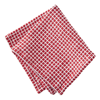 Checked Dish Cloths  TAG Red  