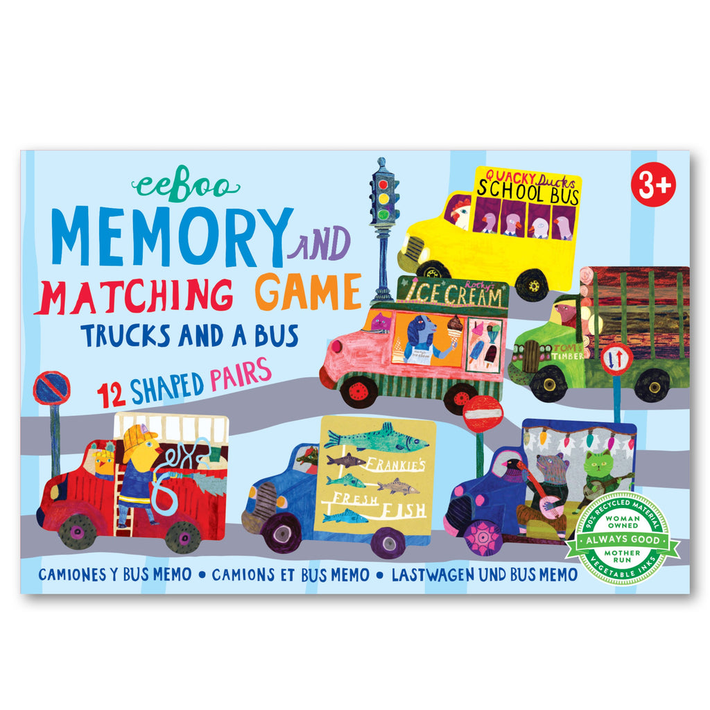 Trucks and a Bus Matching Game  Eeboo   