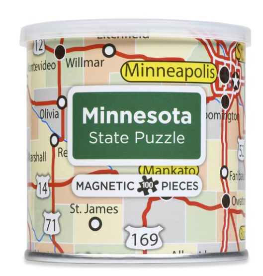 Magnetic Minnesota Puzzle  Geo Toys   