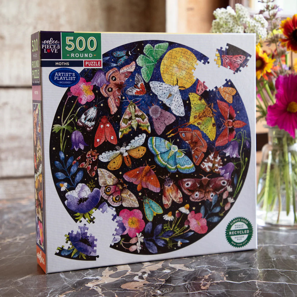 Moths 500 Pc Puzzle  Eeboo   