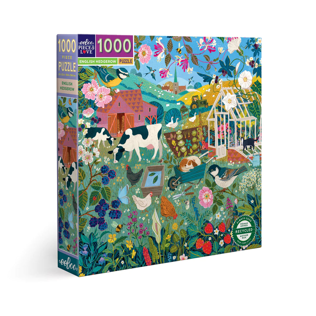 English Hedgerow 1000 Piece Puzzle  Eeboo   