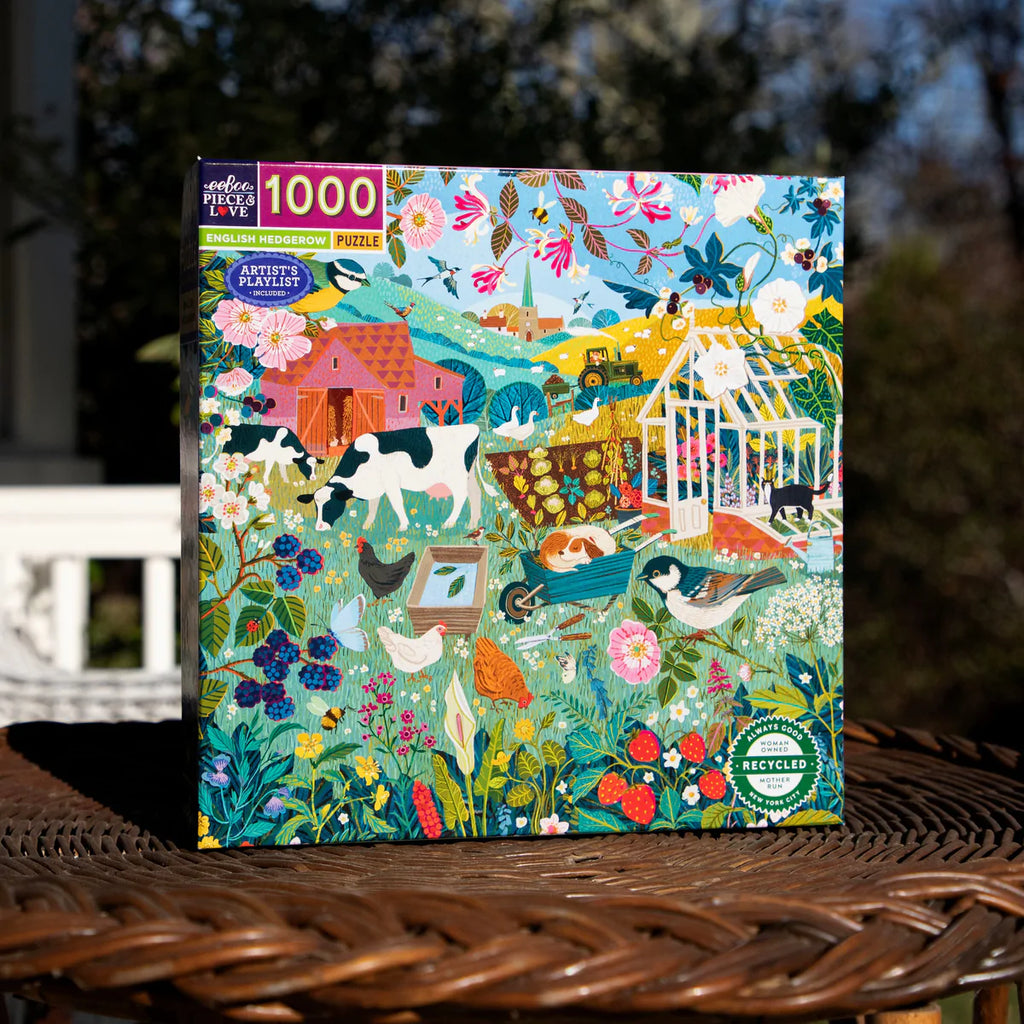 English Hedgerow 1000 Piece Puzzle  Eeboo   