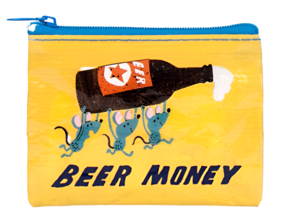 Beer Money Coin Purse  Blue Q   