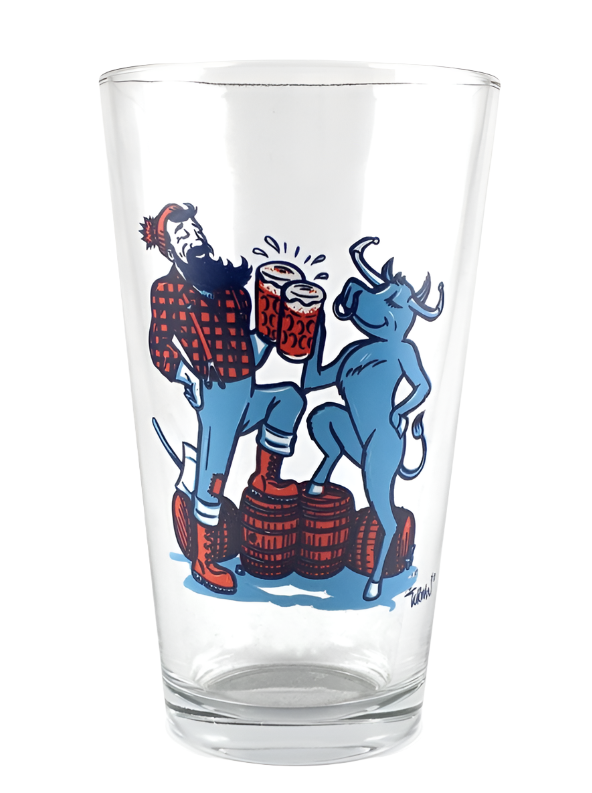 Paul and Babe Cheers Pint Glass  Adam Turman   