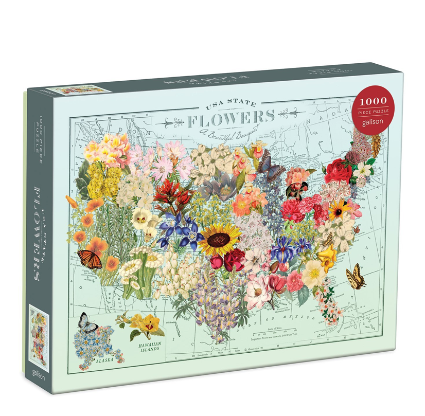 USA State Flowers Puzzle 1000 Piece  Chronicle   