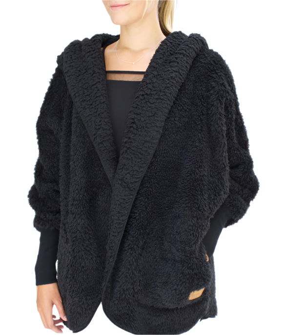 Nordic Beach Sherpa Wraps Jacket Nordic Beach Black Licorice  