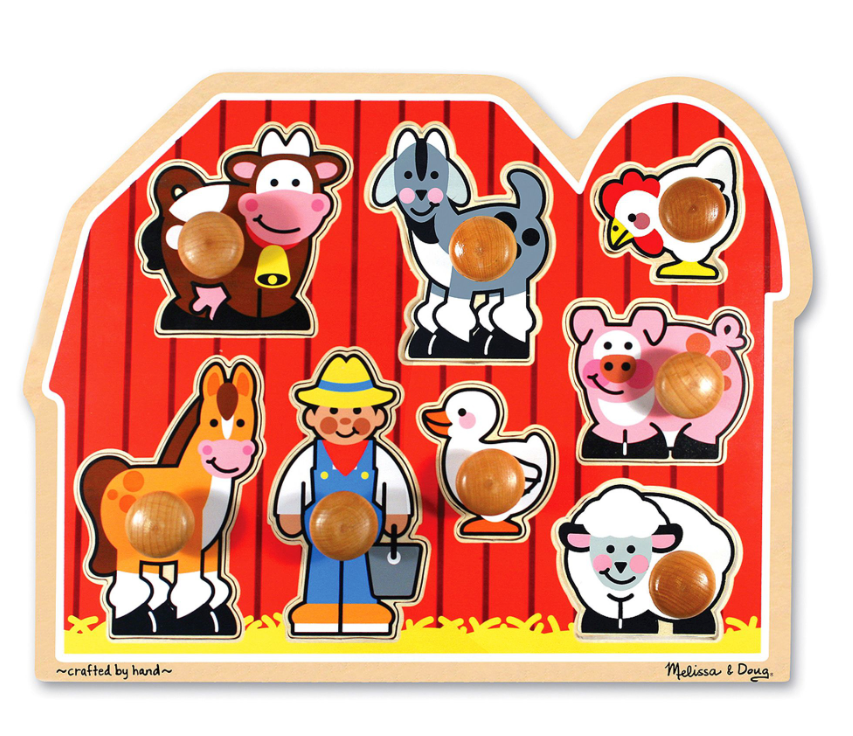 Large Farm Jumbo Knob Puzzle  Melissa and Doug   