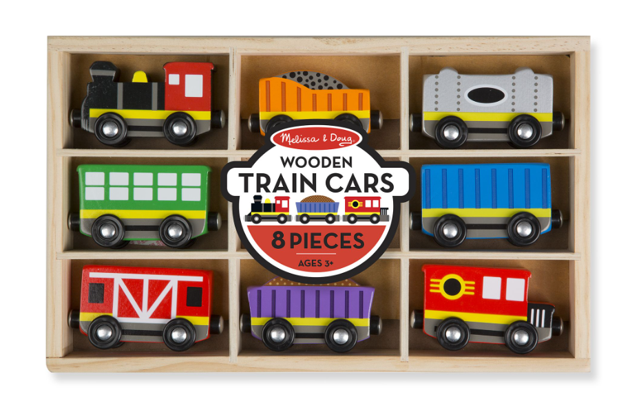 Wooden Train Cars  Melissa and Doug   