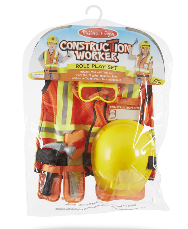 Construction Worker Role Play Costume Set  Melissa and Doug   