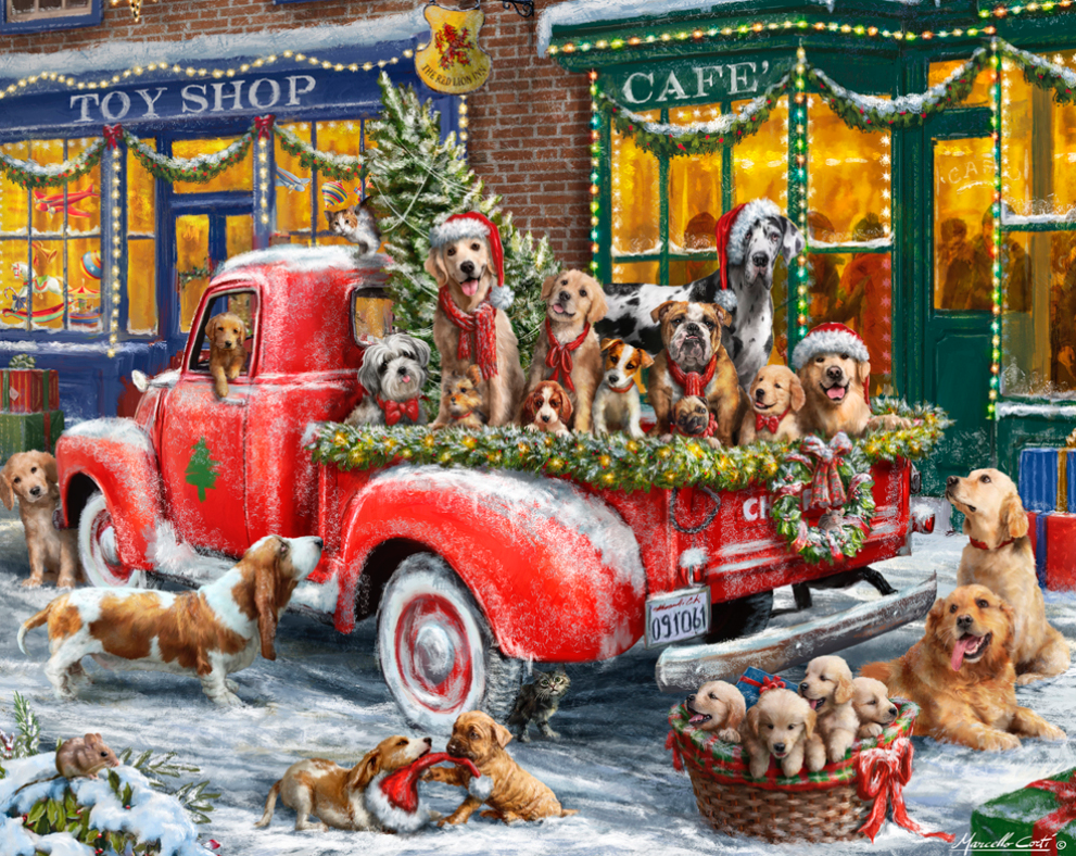 Doggone Christmas 1000 Piece Puzzle  Vermont Christmas Company   