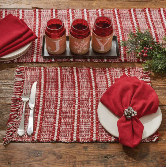 Peppermint Stripe Placemat & Table Runner  Park Designs   