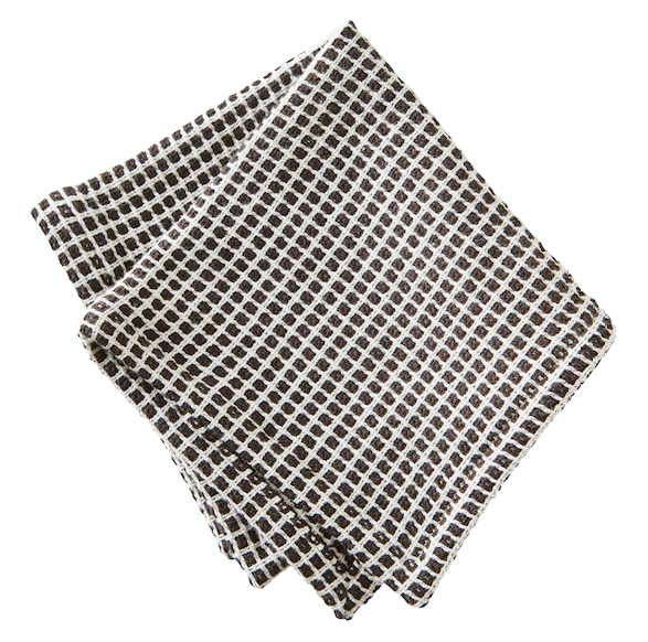 Checked Dish Cloths  TAG Black  